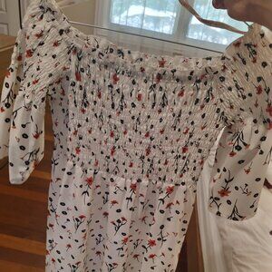 Dress with red black flowers size medium